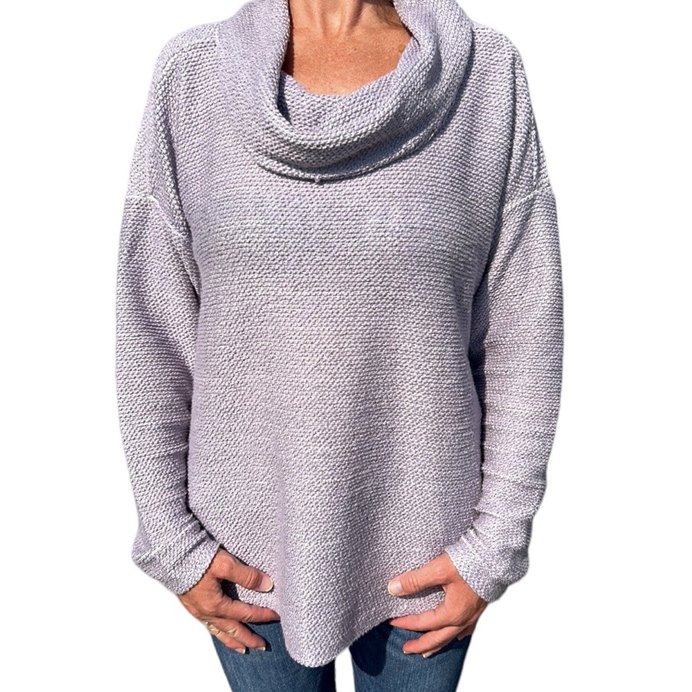Robert Louis Drop Shoulder Sweater Cowl Neck Lavender Purple Vintage M